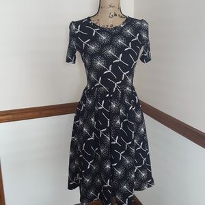 LuLaRoe Black and White Patterned Dress